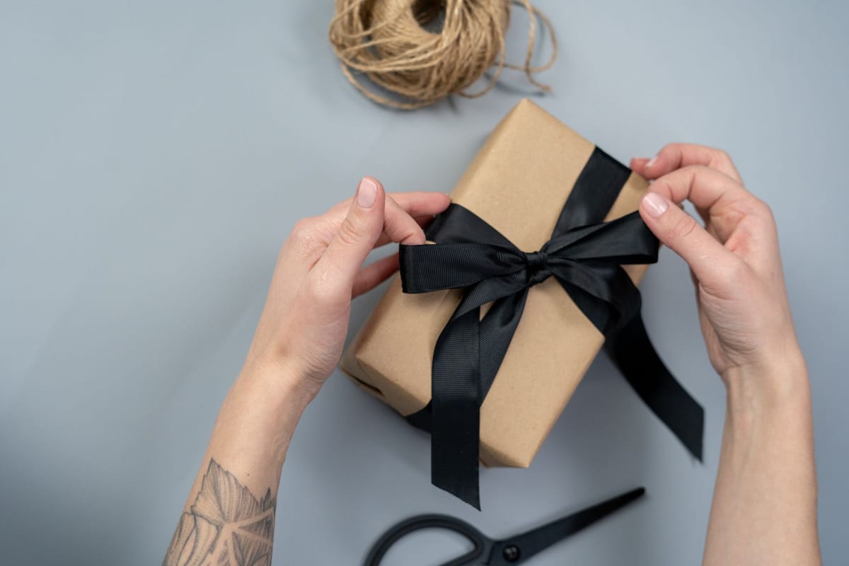 Unique and creative birthday gifts wrapped on a table