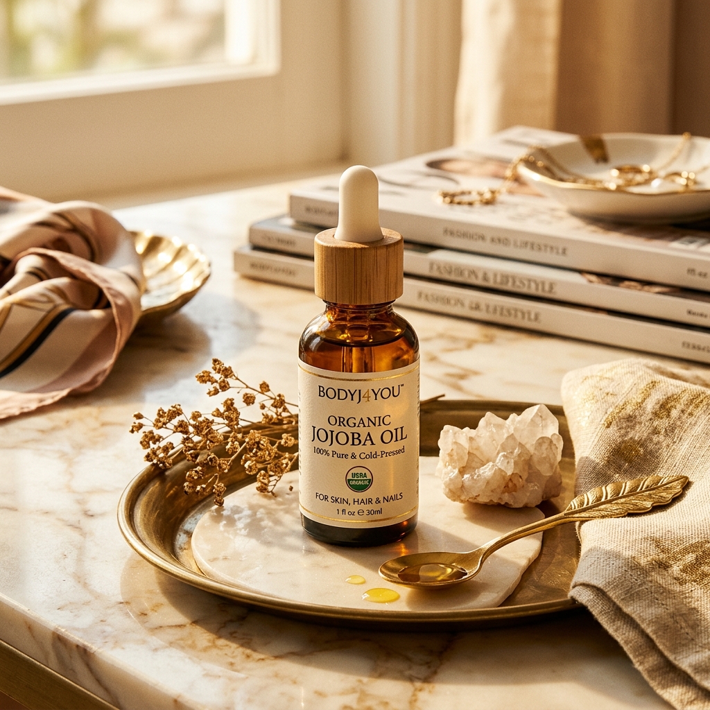 BodyJ4You Organic Jojoba Oil — USDA Organic, 100% Pure