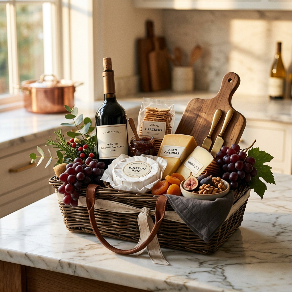 Wine & Cheese Gift Basket