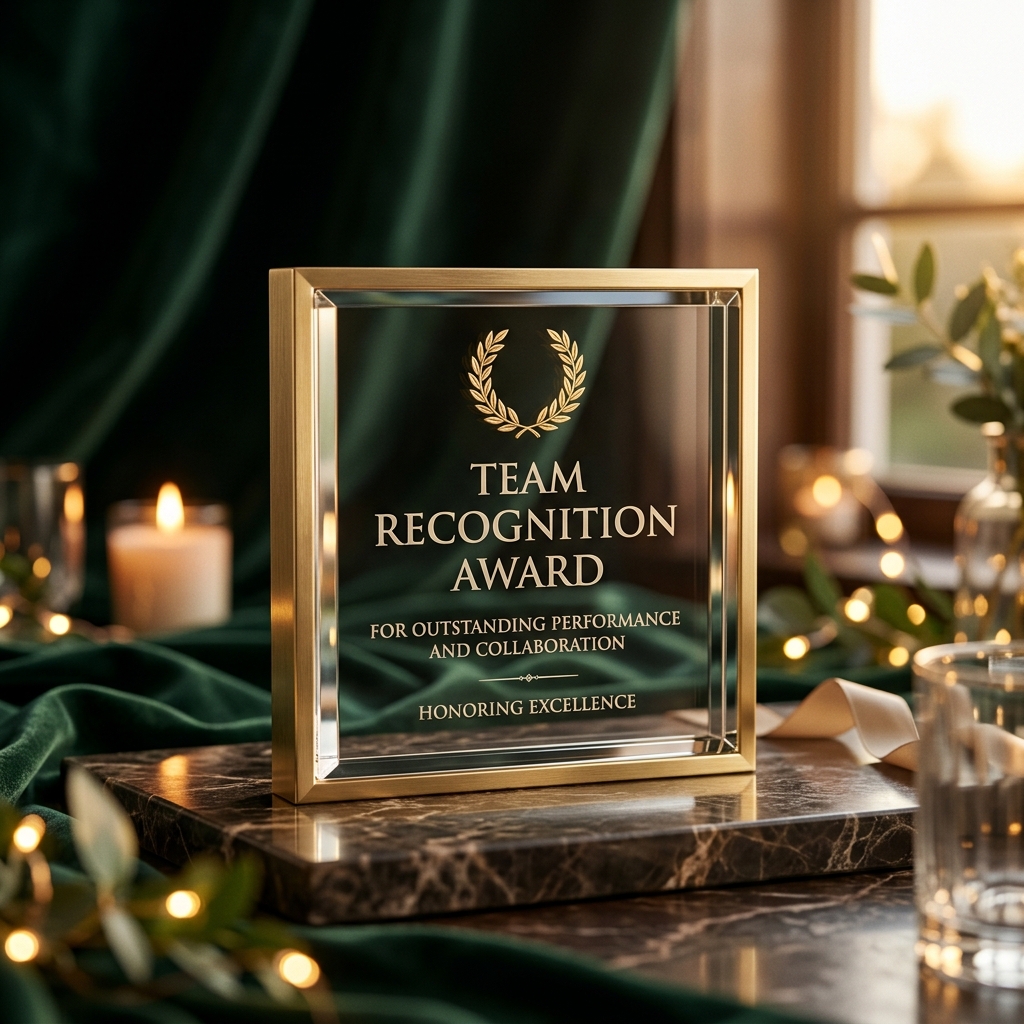 Team Recognition Award Plaque