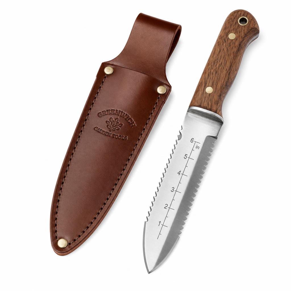 PERWIN Hori Hori Garden Knife with Sheath
