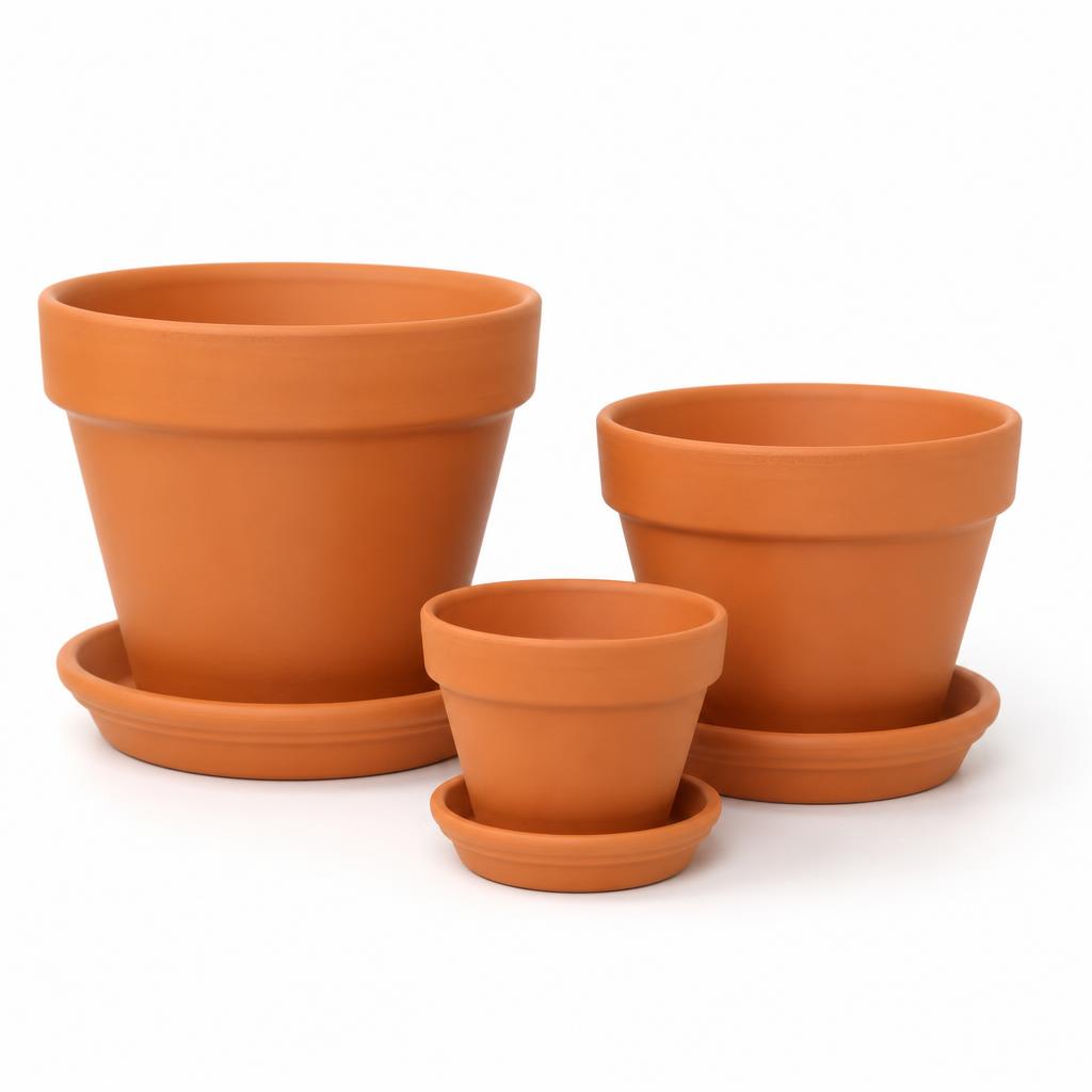 Outstretched GROWNEER 18-Pack Terracotta Pots with Saucers