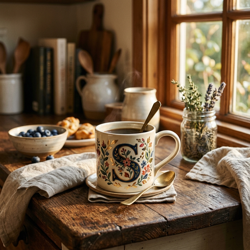 Anthropologie Monogrammed Mug