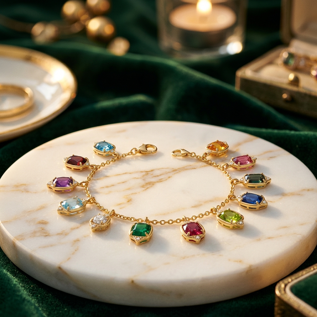 Birthstone Charm Bracelet