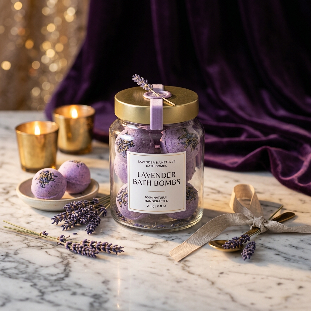 Lavender Bath Bombs Set