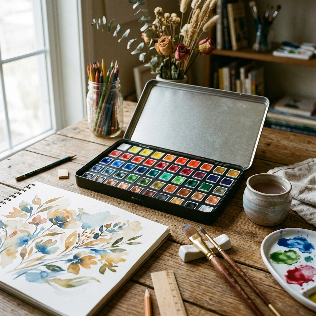 Arteza Professional Watercolor Set (60 Colors)