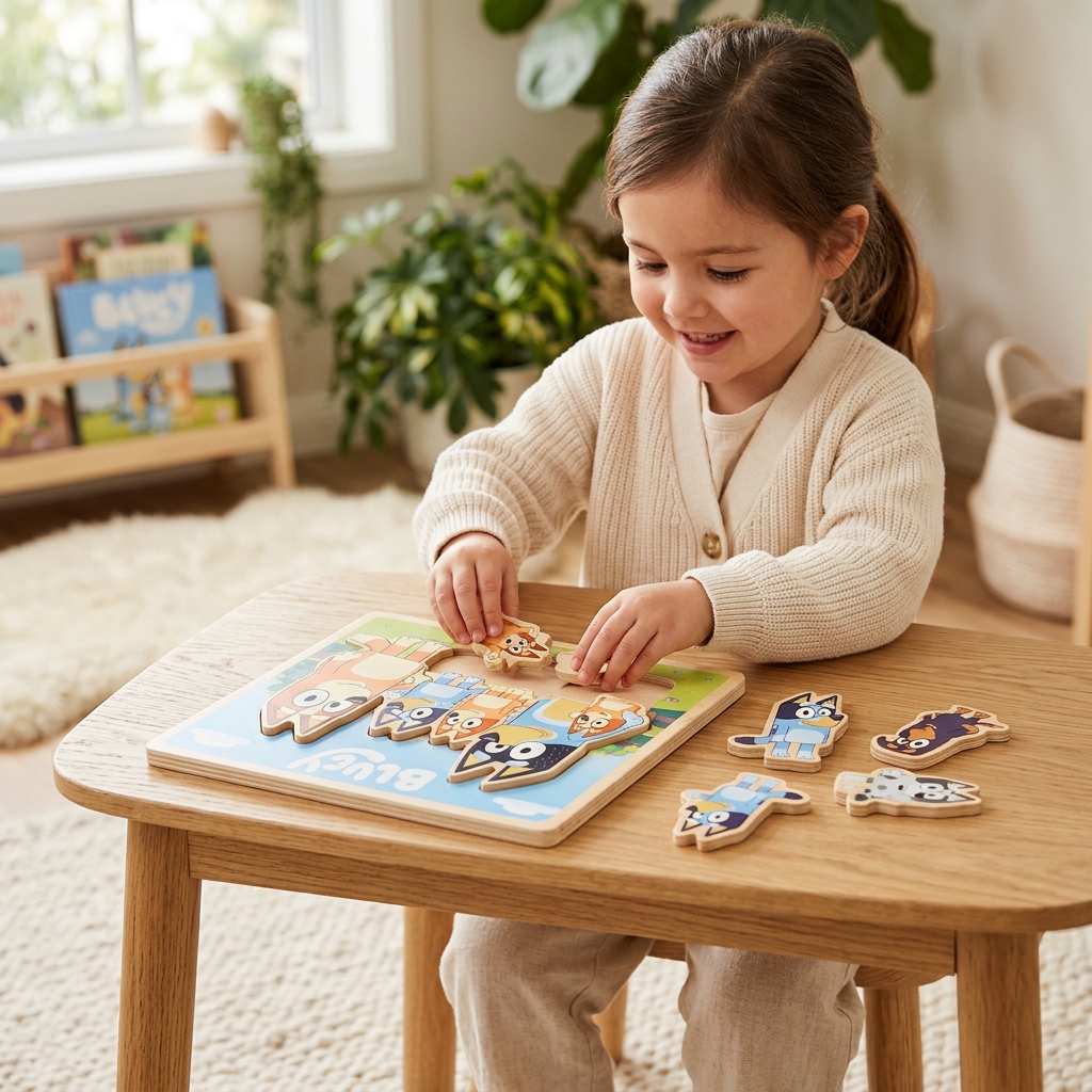 Bluey 11-Piece Wooden Puzzle Set
