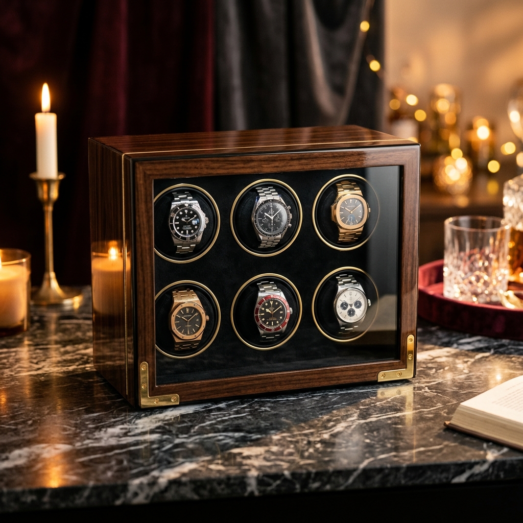 6-Slot Watch Winder Box