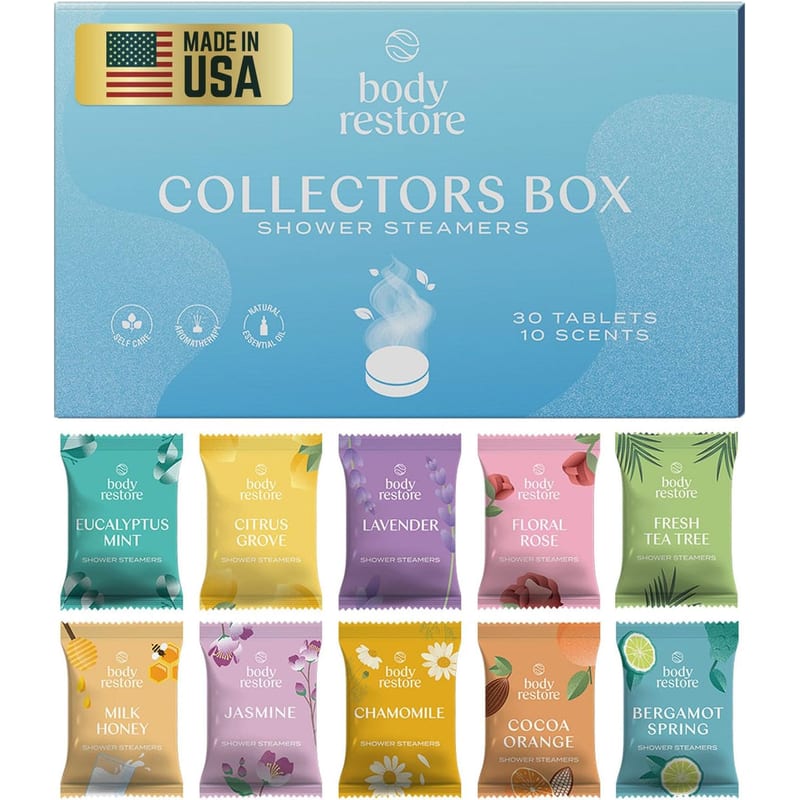 BodyRestore Shower Steamers Collectors Box (30 Pack)