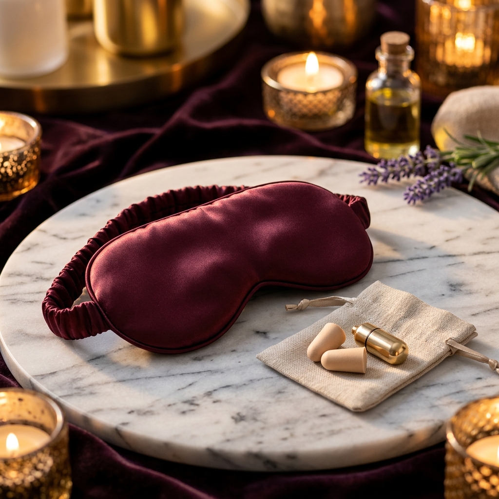 Silk Eye Mask & Earplugs Spa Set