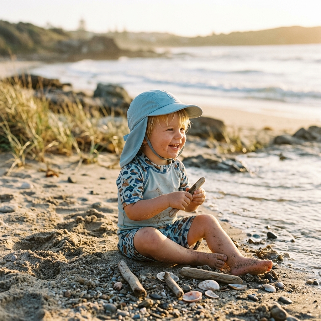 i Play. Toddler Flap Sun Protection Swim Hat