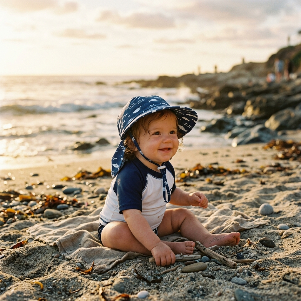 i Play. Baby Flap Sun Protection Swim Hat