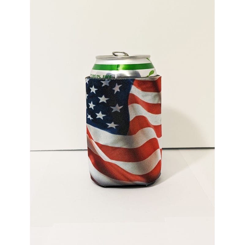 American Flag Can Cooler Set