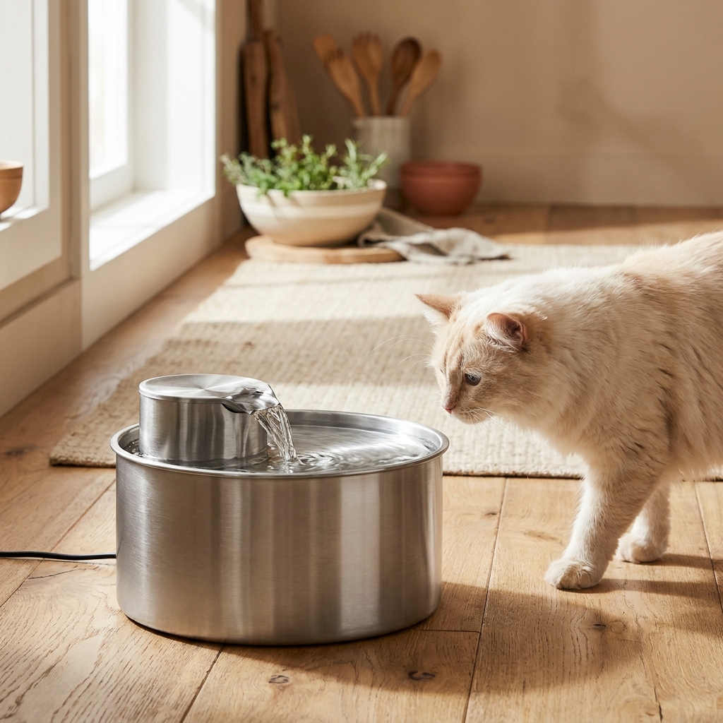 Cat Water Fountain 2.5L Stainless Steel Filter