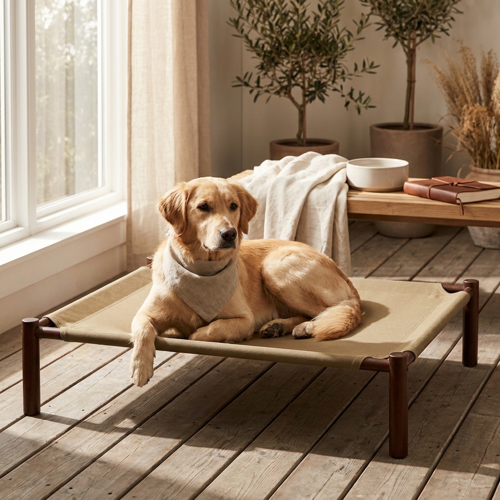 Elevated Dog Bed Waterproof Raised Cot Portable