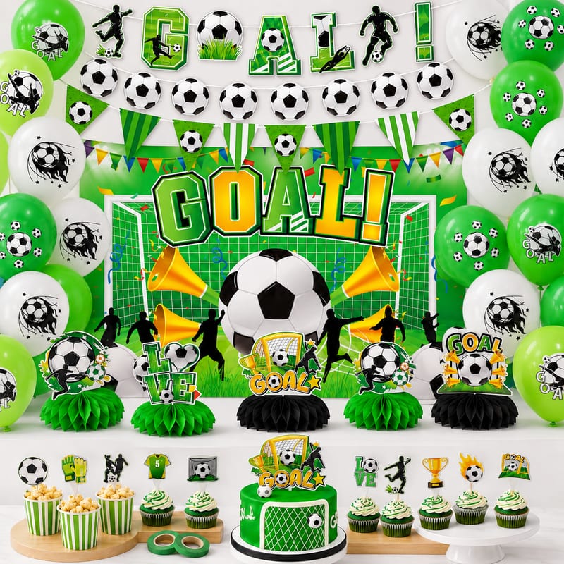 Soccer Party Supplies Set