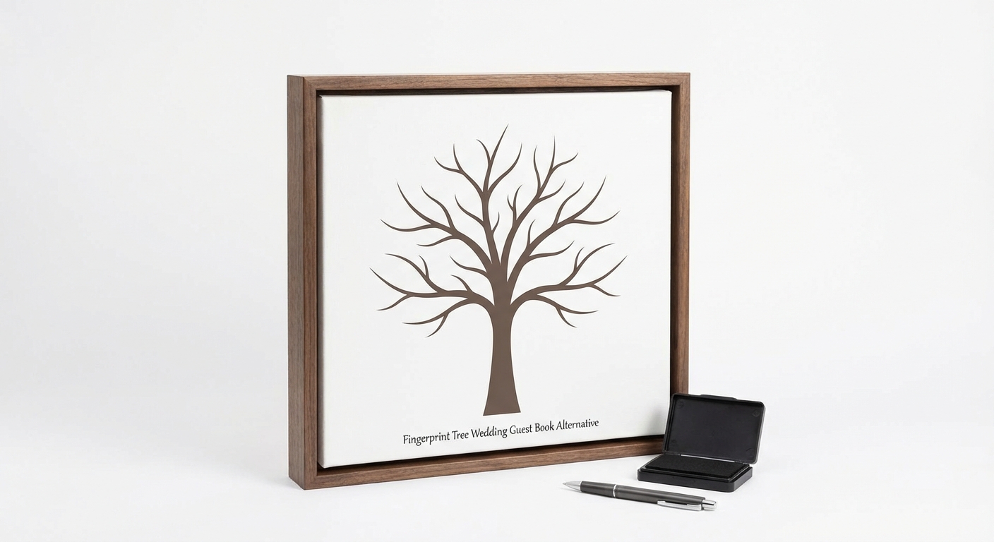 Keepsake Wedding Guest Book Alternative — Fingerprint Tree