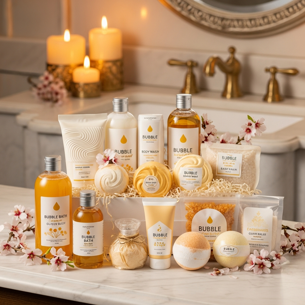 Lovery Almond Milk & Honey Bath Gift Set