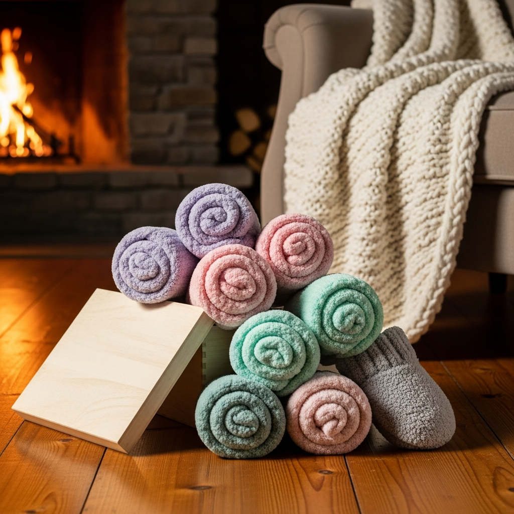 Cozy Fuzzy Slipper Socks 7-Pack